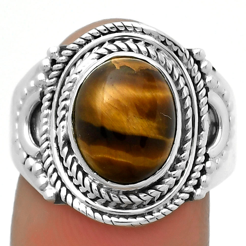 Natural Tiger Eye - Africa Ring size-9 R-1570 SDR173384-0